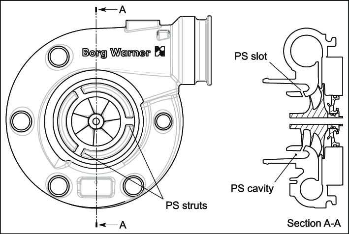 Mechanical Drawing Of The Selected Ps Compressor Showing