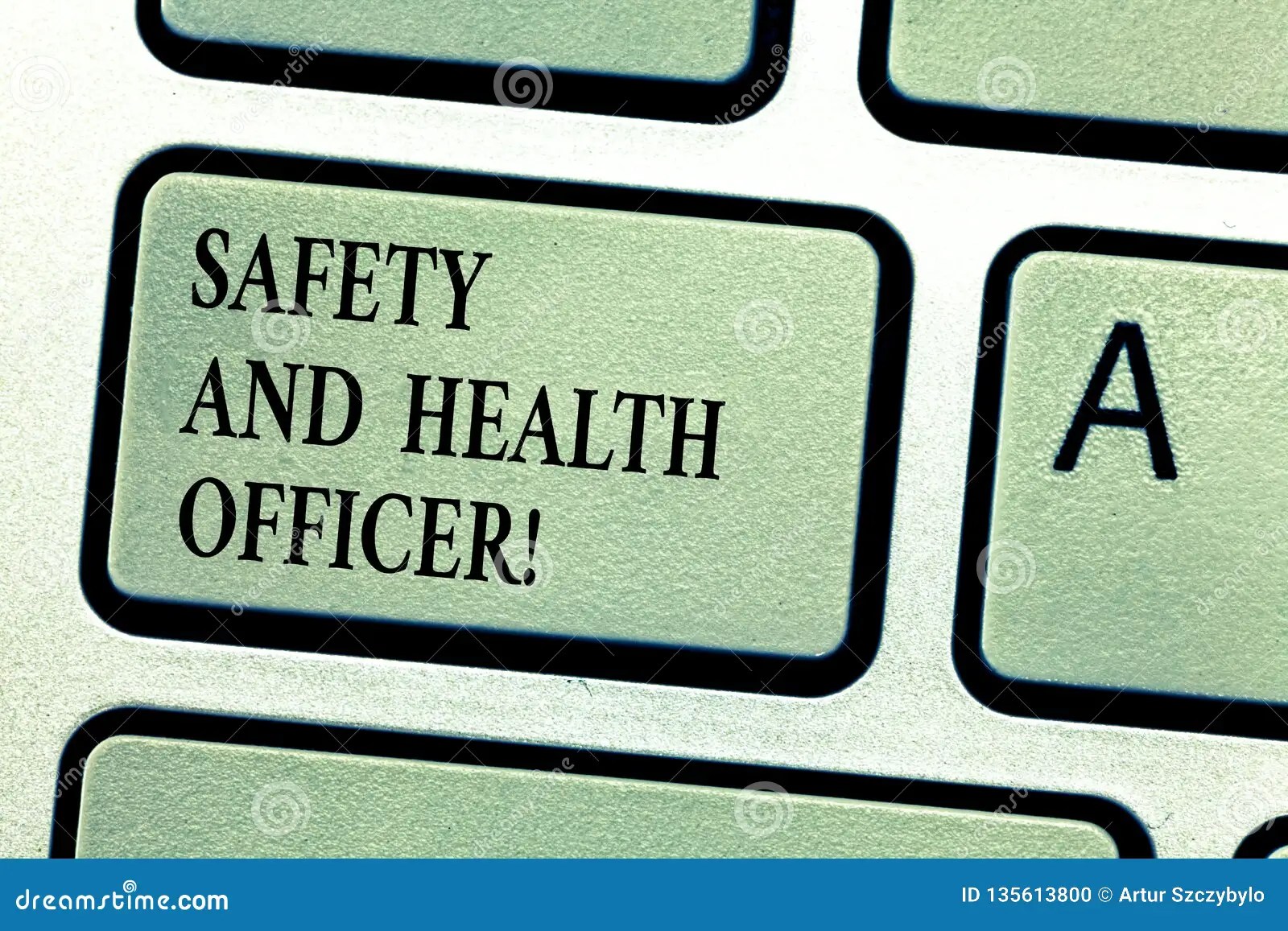 Handwriting Text Safety And Health Officer Concept Meaning