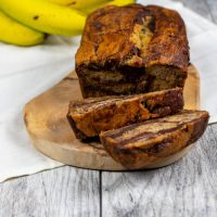 Coffee-Banana Marble Bread