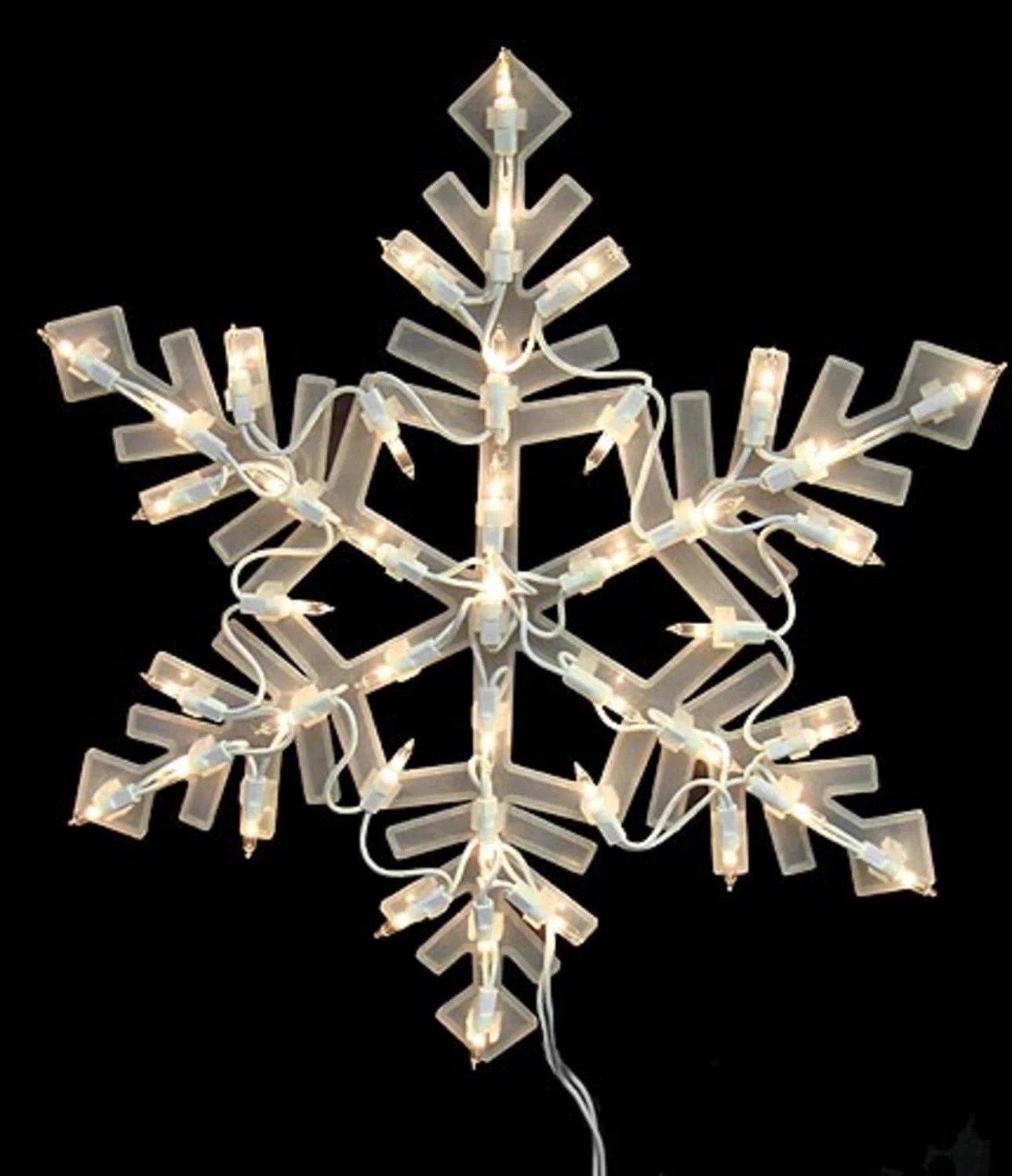 16" Lighted Snowflake Christmas Window Silhouette Decoration Walmart