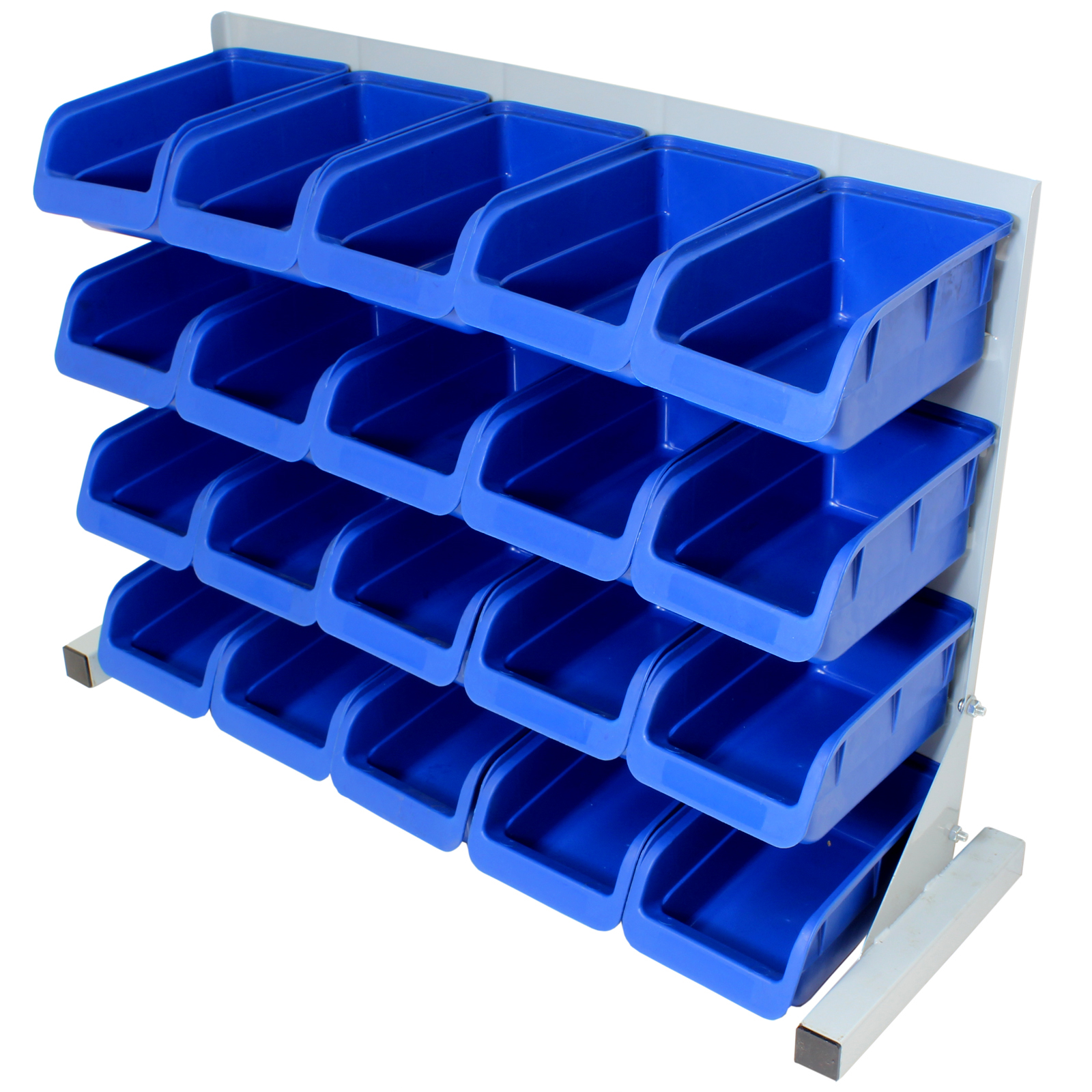 20PCE FREE STANDING BLUE PLASTIC STORAGE BIN KIT BINS eBay