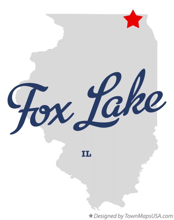 Map of Fox Lake, IL, Illinois