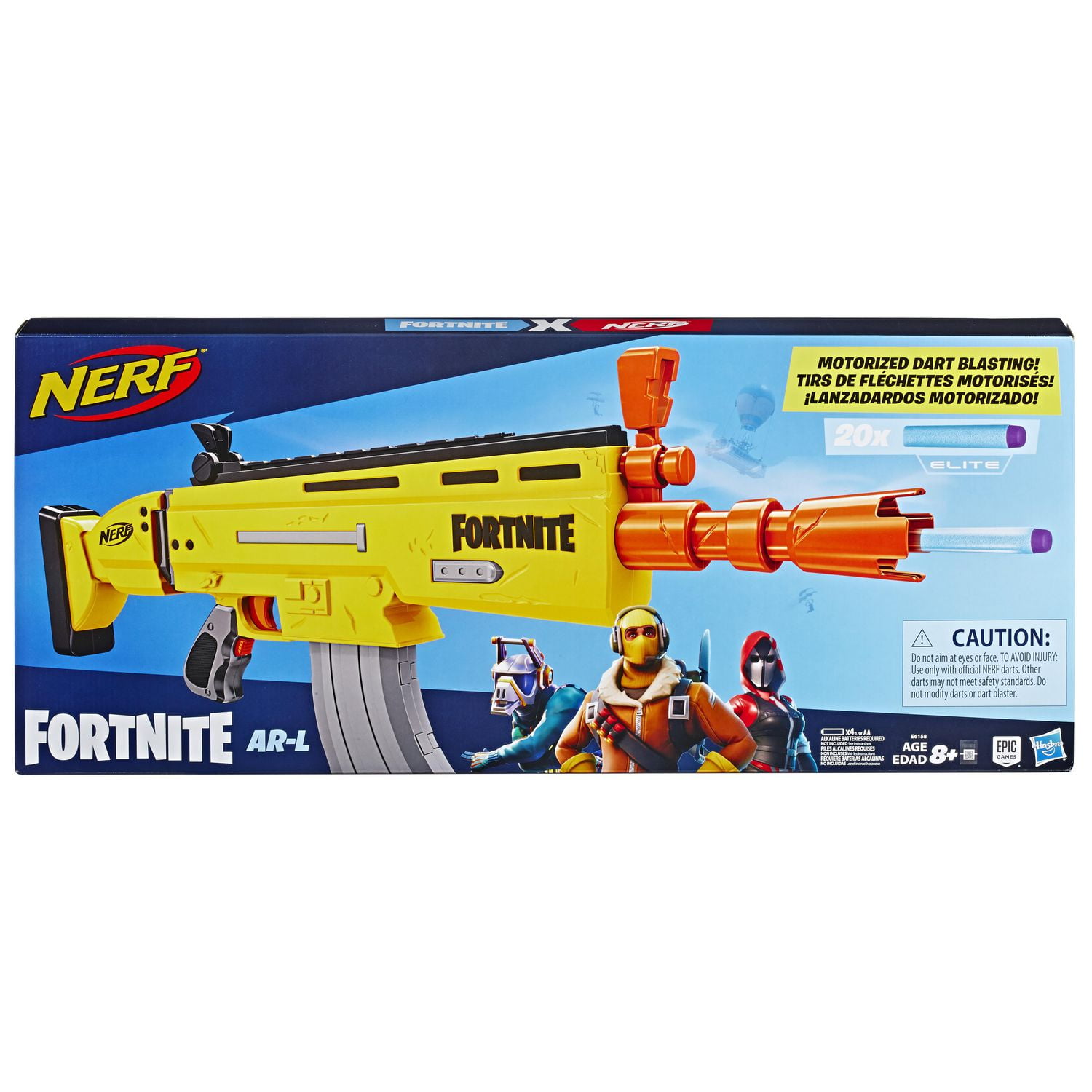 NERF Fortnite Elite Dart Blaster, Motorized Toy Blaster, Includes 20 ...