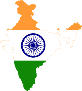 Flag map of India Logo ,Logo , icon , SVG Flag map of India Logo