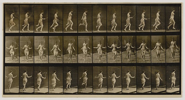 Eadweard Muybridge, Woman Using Skipping Rope, from the book Animal Locomotion, ca. 1887, collotype, Smithsonian American Art Museum, Gift of Paul and Laurette Laessle, 1981.82.5