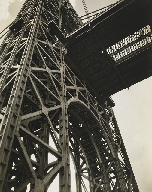 Berenice Abbott, George Washington Bridge, Riverside Drive and 179th Street, Manhattan, 1936, gelatin silver print, Smithsonian American Art Museum, Gift of George McNeil, 1983.16.2