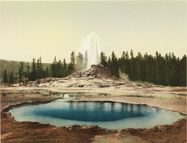 Unidentified, Castle Geyser, Yellowstone, 1898, chromolithograph, Smithsonian American Art Museum, Gift of Mitchell and Nancy Steir, 2004.29.74