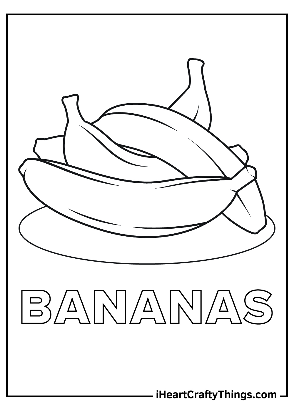 bananas coloring pages for kids free printable