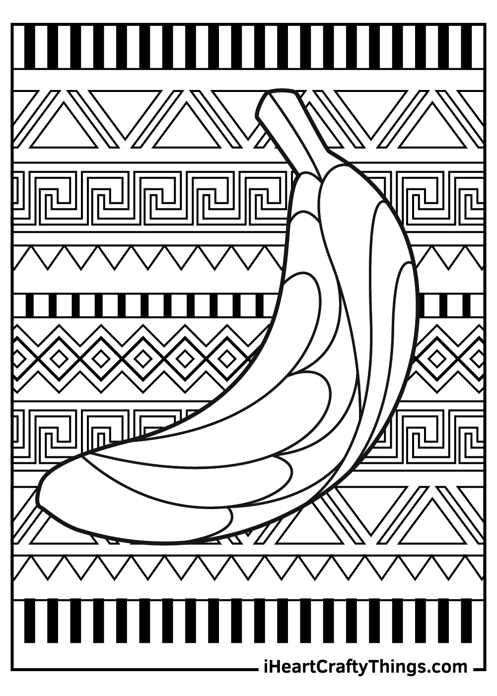 artistic banana coloring pages free download