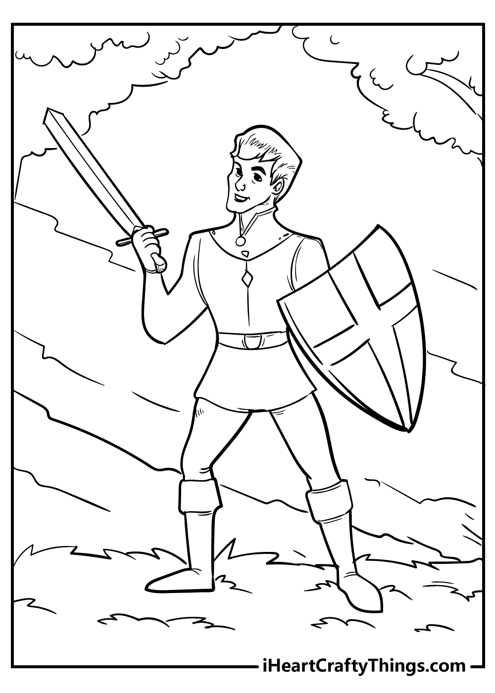 knight coloring pages for boys free download