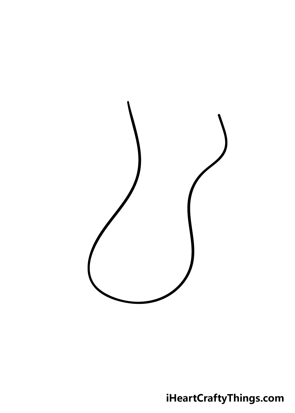 snake drawing step 1