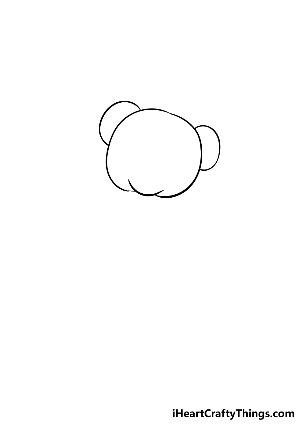 teddy bear drawing step 2