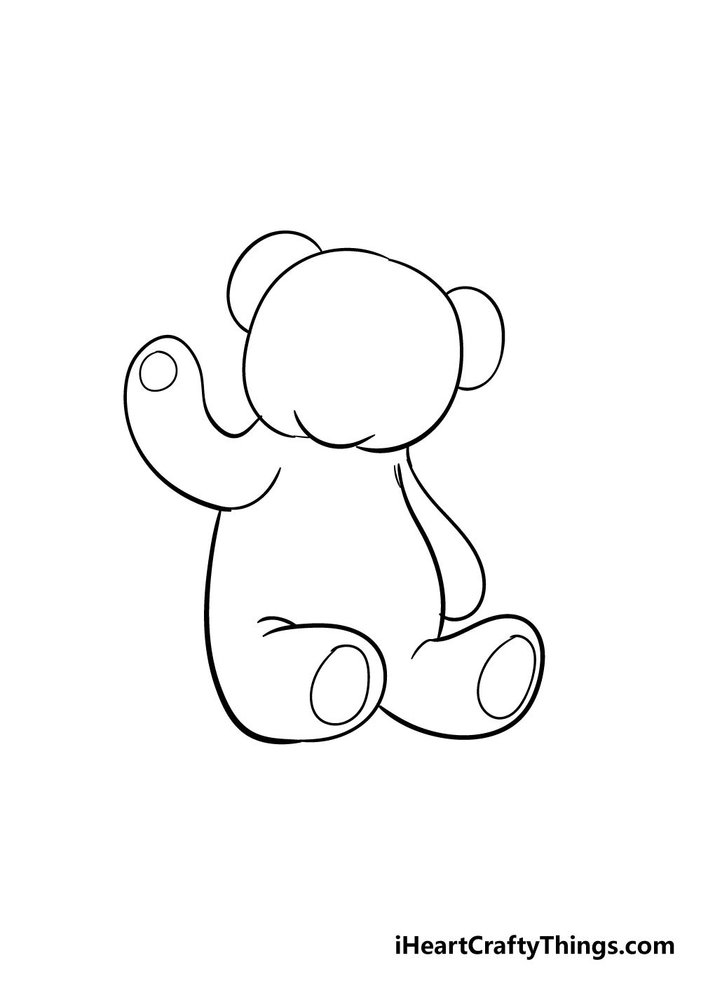 teddy bear drawing step 6