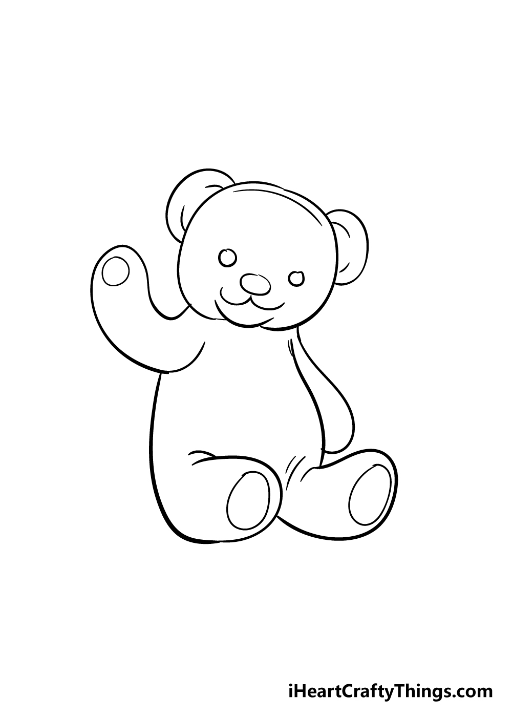 teddy bear drawing step 8