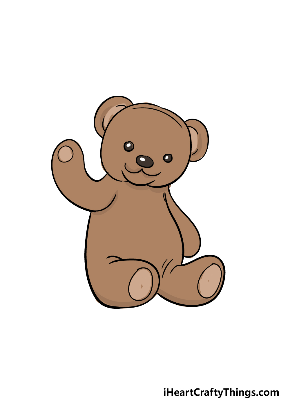 teddy bear drawing step 9