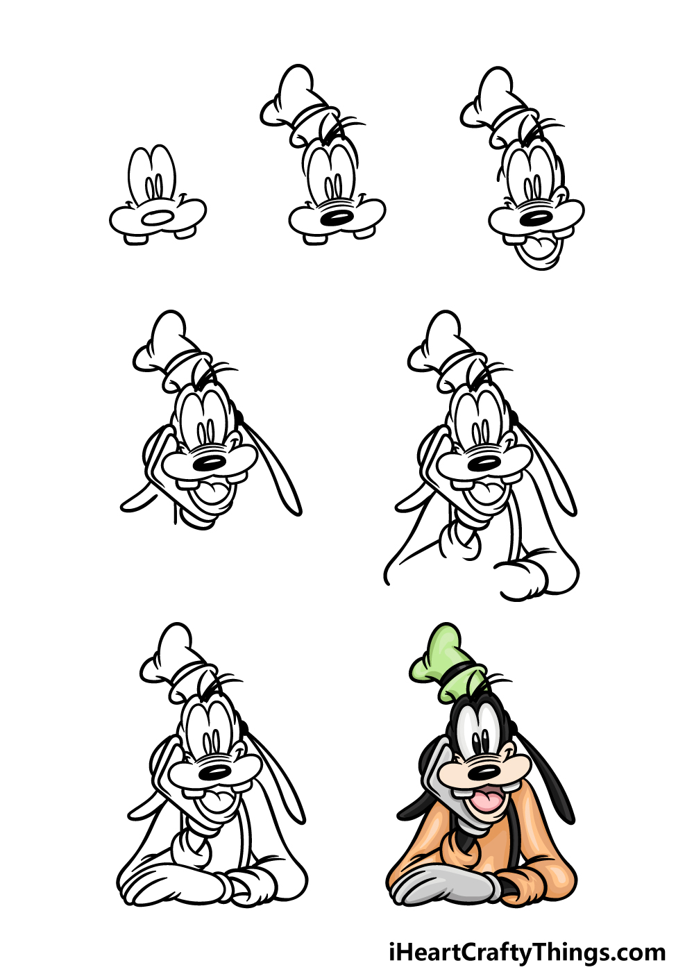 How To Draw Goofy Full Body Step By Step