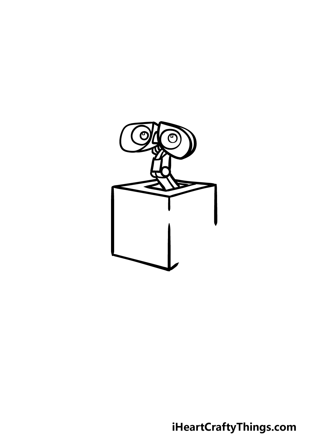 how to draw Wall-E step 2