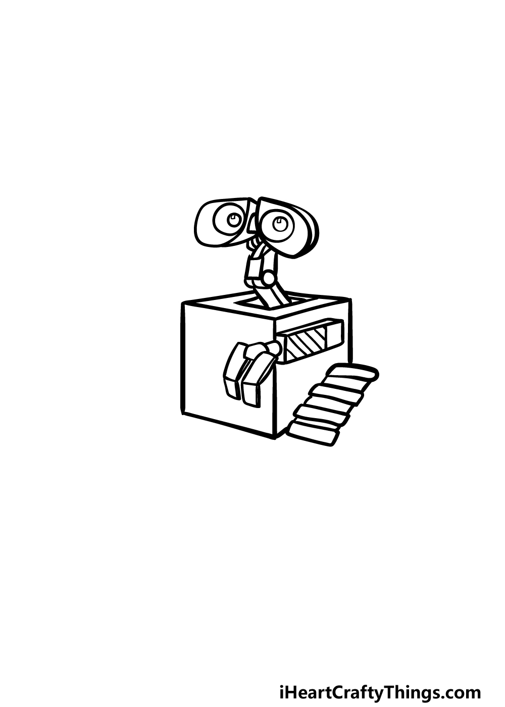 how to draw Wall-E step 3