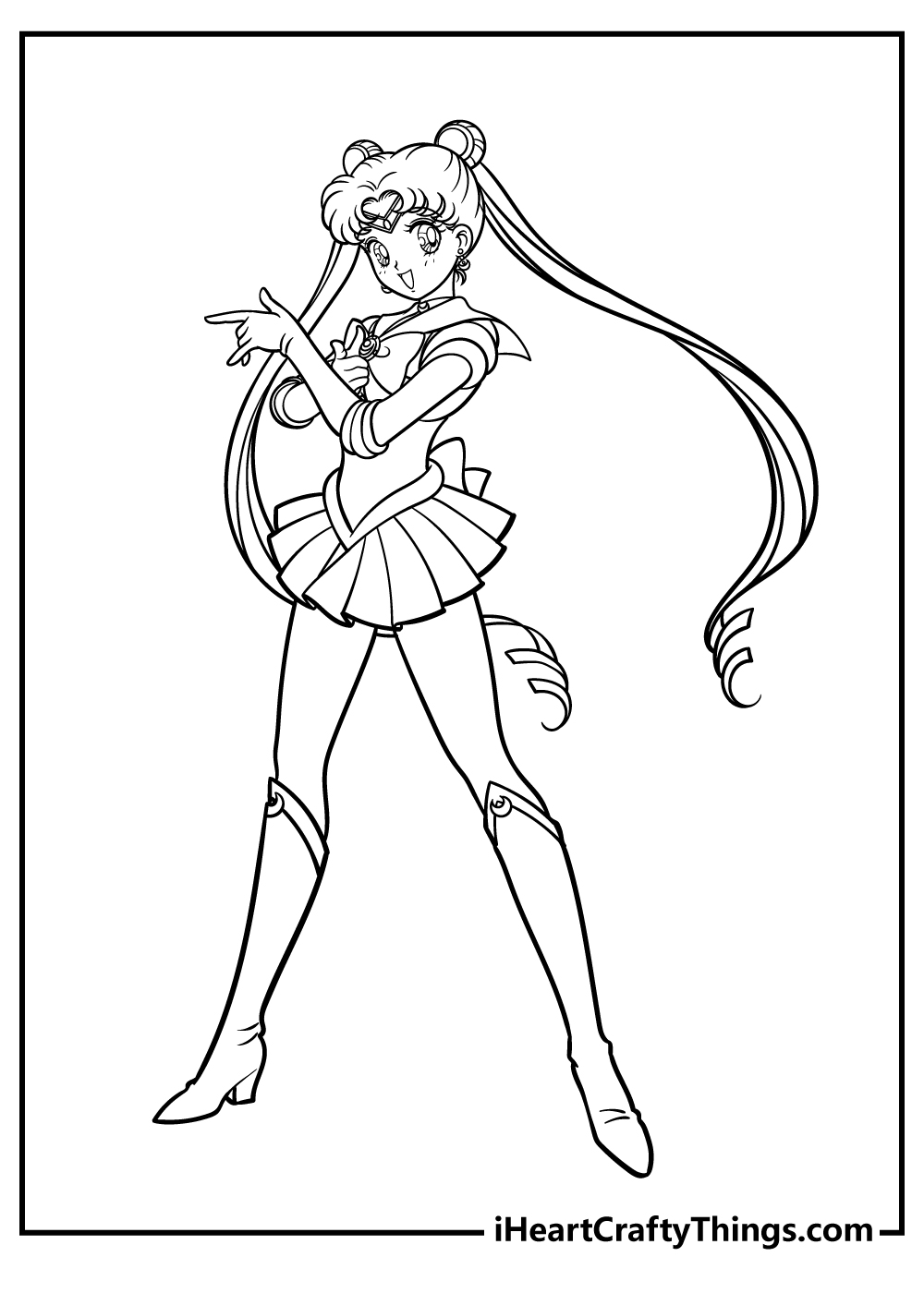 anime girl coloring sheet  Clip Art Library