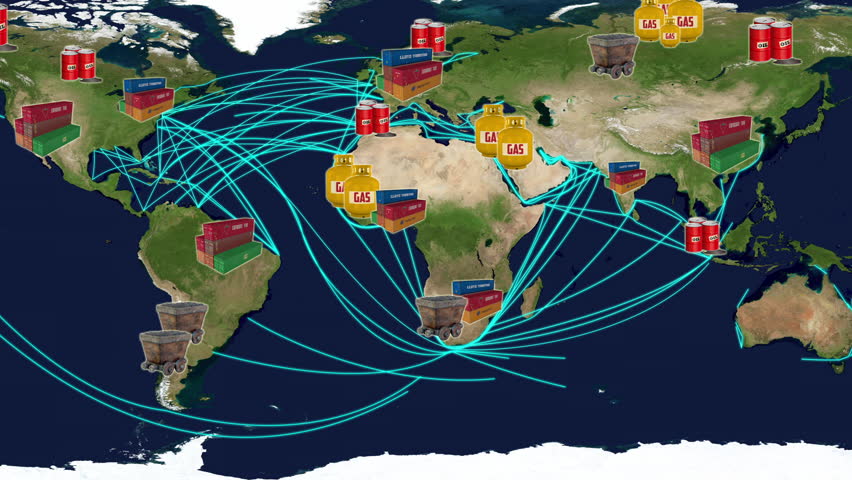 World Map With Trade Routes - United States Map