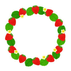 Strawberry and Leaf Wreath