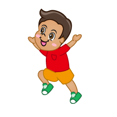 Boy Running and Jumping