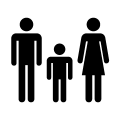 Family of three Pictogram