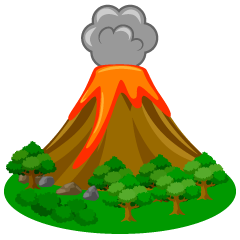 Forest and Volcano