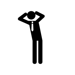 Troubled Businessman Pictogram