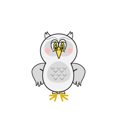 Self-Confident White Owl