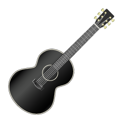 Guitarra Acústica Negra