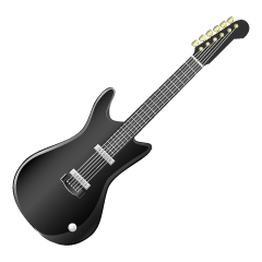 Guitarra eléctrica negra