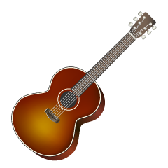 Guitarra acústica marrón