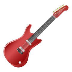 Guitarra eléctrica roja