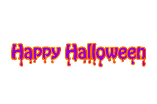 Happy Halloween Purple Text