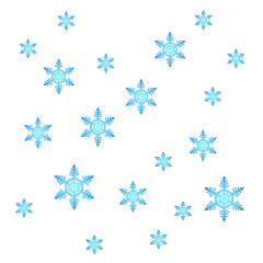 Many Blue Snowflakes