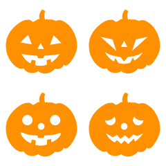 Four kinds of Orange Pumpkin