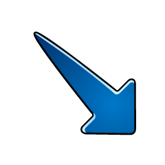 Falling Blue Arrow Symbol