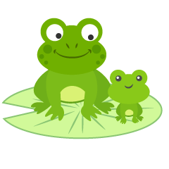 Parent and Child Frogs