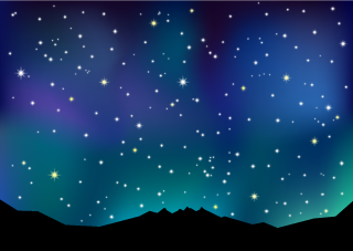 Mountains Night Sky