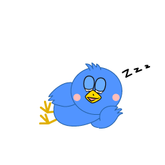 Sleeping Blue Bird