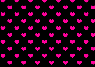 Fondo de pantalla de corazón negro y rosa