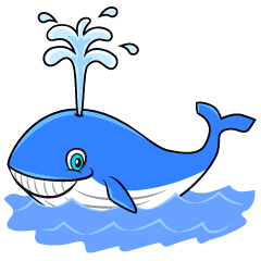 Smiling Blue Whale