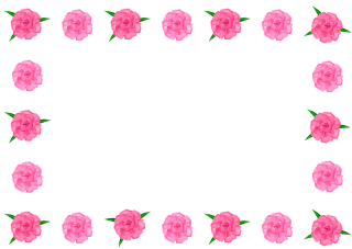 Pink Flower Border