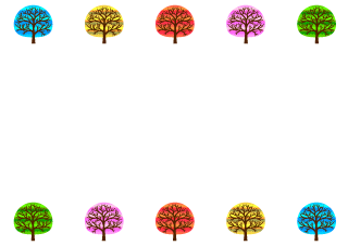 Colorful Trees Border