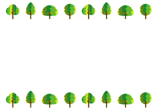 Cute Trees Border