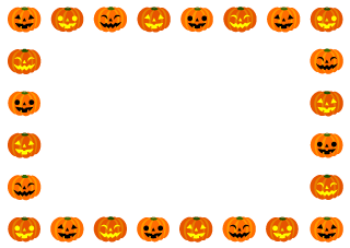 Pumpkins Halloween Border