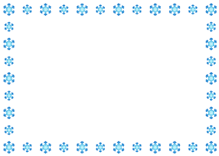 Blue Snowflake Border