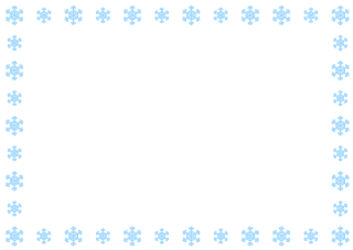 Light Blue Snowflake Border