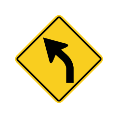 Left Curve Warning Sign